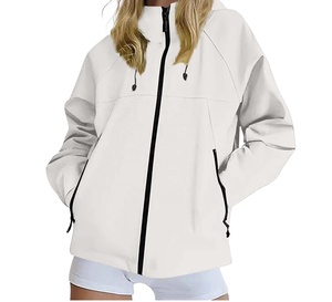 Veste d'extérieur pour femme en polaire 100 % polyester, imperméable et respirante, couleur unie, protection solaire, vente en gros - Product Image 3