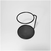 Masseur corporel en sel rose de l'Himalaya avec bougies, porte-thé/brûleur de cire, support en acier inoxydable, plat en verre