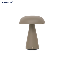 Lampe de table LED en forme de champignon rechargeable, 3 températures de couleur, intensité réglable, 1200 mAh, type C, lampe de chevet moderne et minimaliste pour chambre à coucher et bureau