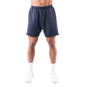 Shorts d'été personnalisés pour hommes, effet délavé, vintage, en coton vieilli, bords coupés, impression en relief, broderie sportive 2026 - Product Image 1