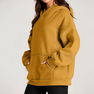 Sudadera con Capucha de Algodón para Mujer, Estilo Holgado, para Invierno, con Logotipo Personalizado, Ecológica y Transpirable, Servicio OEM Disponible - Product Image 4