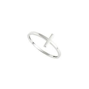 Anillo de Plata de Ley 925 minimalista cristiano apilable anillo de fe para mujer - Product Image 3