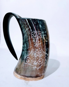 Premium Polished <strong>Ram</strong> <strong>Horn</strong> <strong>Mug</strong> - Traditional Yemenite Kosher Shofar-Style Cup - Jewish &amp; Viking Ritual Drinkware&quot; - Product Image 2