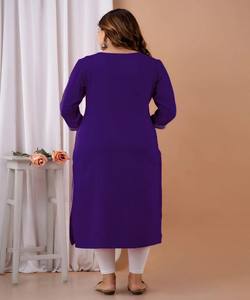 Kurta en rayonne fantaisie avec broderie, pour tous les jours, prix de gros, vêtement ethnique, coton multicolore, séchage rapide, en stock - Product Image 3