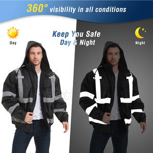 Veste de sécurité haute visibilité pour hommes, idéale pour les travaux routiers, la construction et l'utilisation générale sur chantier - Product Image 6