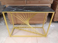 RW ST-A01 Table console murale en fer forgé, style moderne et minimaliste, pour entrée, couloir, hall, meuble d'entrée de luxe léger pour la maison