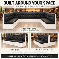 Projet de cafétéria Mobilier Bar Hamburger Shop KTV Discothèque Banquette Café Restaurant Canapé sectionnel Sièges de stand en cuir
