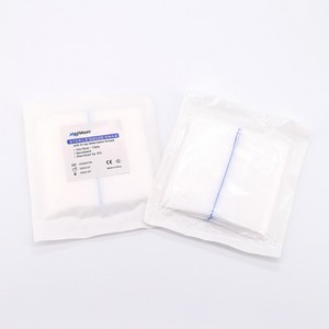 Medico chirurgico CE ISO 100% <span class=keywords><strong>cotone</strong></span> <span class=keywords><strong>idrofilo</strong></span> 5x5 7.5x7.5 10x10cm di spugna di garza piegata con bordo aperto senza raggi X - Product Image 1