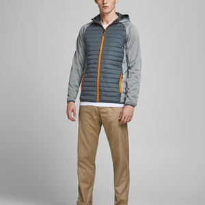 Chaqueta de fabricante de ropa para hombre con logotipo personalizado invierno cálido cremallera deportes Casual con capucha Puffer acolchado prendas de vestir chaquetas para hombres - Product Image 4