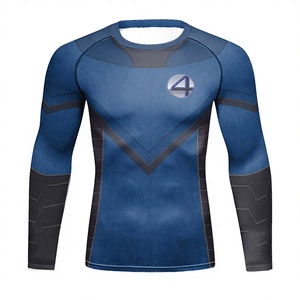 Camiseta de Compresión de Manga Larga para Hombre, Cuello Alto, Secado Rápido, UPF50+, Transpirable, Ecológica, Spandex/Nylon, Rashguard BJJ MMA - Product Image 1