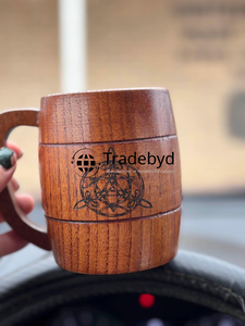 Taza de té artesanal única para coleccionistas, taza de madera, vajilla sostenible de Tradebyd - Product Image 5