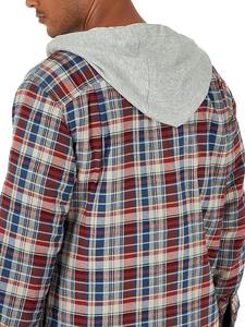 OEM Service Windproof Breathable Custom Label <b>Flannel</b> Shirt <b>Jacket</b> with Hood Plus Size <b>Flannel</b> <b>Jacket</b> - Product Image 5
