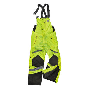 Insulated <b>Thermal</b> Bib Overalls Men High Visibility Weather Resistant Workwear Reflective Strips Waterproof Cold Weather - Product Image 3