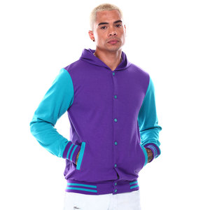 Chaqueta de Lona Varsity de Béisbol para Hombre, de Alta Calidad, Personalizada, para Invierno, para Exteriores, Universitaria, Impermeable, Reversible, con Capucha y Logotipo Frontal - Product Image 1
