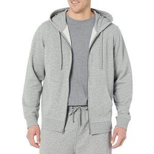 Fabricant Hommes Full Zip up Puff Printing Sports Men Basics Cotton Blended Custom Logo Embroidery Sweatshirt Zip up Hoodies - Product Image 5