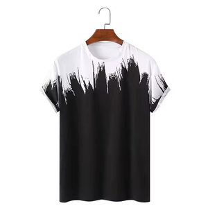 เสื้อยืดคอกลมผ้าฝ้าย100% สำหรับผู้ชายทรงหลวมพิมพ์ลายตัวอักษรปรับแต่งโลโก้ได้ - Product Image 4