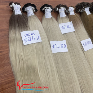 Meilleurs produits, extensions de cheveux humains à pointe plate de couleur, kératine humaine vietnamienne Remy à double tirage en stock - Product Image 3