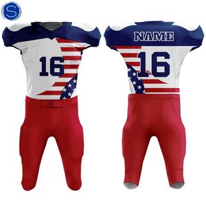 Uniforme de football américain Ensemble d'uniformes de football en gros Uniforme d'équipe avec logo imprimé personnalisé Fabriqué au Pakistan - Product Image 1