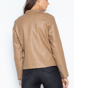 Venta al por mayor de chaqueta de cuero de las mujeres chaqueta de cuero genuino de las señoras - Product Image 2