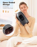 Masseur de mains amélioré avec chaleur, compression et vibration, masseur électrique pour les mains et les poignets, soulagement de la douleur au dos des mains et aux doigts