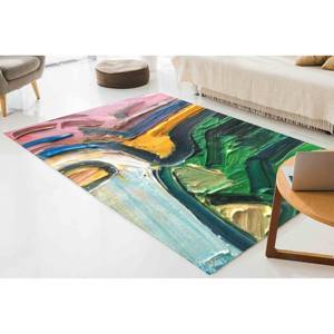 Alfombra con Diseño Colorido: Inspirada en el Arte Moderno, Lavable a Máquina, Alfombra Delgada de Tela No Tejida - Product Image 2