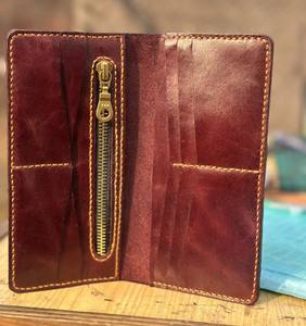 Cartera de Cuero 100% Genuino para Hombre, Hecha a Mano con Estilo Vintage, con Cierre de Cordón Encerado, Protección RFID, Forro de Poliéster - Product Image 5