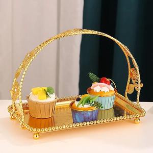 La plupart des ventes nouvelle arrivée tasse gâteau et plateau de chocolat en couleur dorée avec des poignées de concepteur conception fabuleuse cadeaux de pendaison de crémaillère - Product Image 4