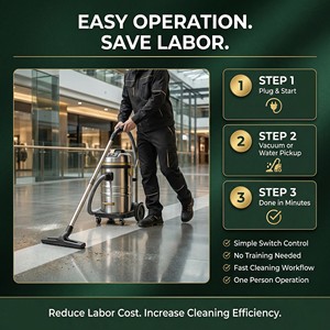 Aspirateur balai professionnel 70L, double moteur, aspiration 29KPa, pour eau et poussière, idéal hôtels, centres de villégiature, tapis de <span class=keywords><strong>voiture</strong></span> - Product Image 3
