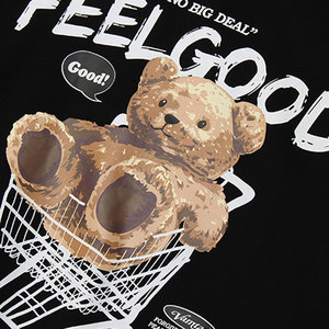 เสื้อฮู้ดผ้าคอตตอนทรงหลวมสำหรับผู้ชายเสื้อมีฮู้ดลายสกรีนลายทันสมัย - Product Image 3