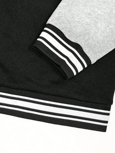 แจ็กเก็ตทีมตัวแทนแห้งเร็วของผู้ชายแจ็กเก็ตเบสบอลไฮสตรีทผ้าใบสีทึบดีไซน์ให้เลือกได้ในฤดูหนาว - Product Image 5