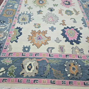 พรมไหมพรมขนสัตว์ทำมือสุดหรูทันสมัยปรับแต่งได้ขนาด5x8ถึง12X14สำหรับบ้านสำนักงานและโรงแรมสีสันสดใส - Product Image 1