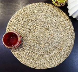 Toi Shine, manteles individuales trenzados de yute hechos a mano, mesa de comedor, decoraciones navideñas para bodas, reuniones familiares, fiestas, diseño Glam - Product Image 1