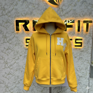 Precio de fábrica calidad profesional más demandada Sudadera con capucha amarilla con cremallera Impreso hecho en fábrica precio barato sudaderas con capucha hombres sudaderas con capucha para hombres - Product Image 1