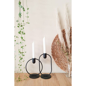 Design merveilleux accessoires pour la maison bougeoir bougeoir en métal de qualité de luxe bougeoir de couleur noire et dorée - Product Image 2