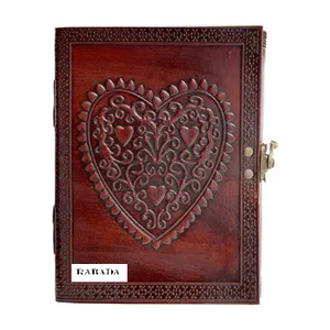 Vintage Leather <b>Journal</b> Bound With Lock for Men Women Lined Paper Handmade Notebook Writing in Diary - Product Image 1