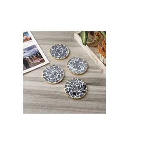 Sous-verre de table en mosaïque, ensemble de 6 pierres absorbantes pour boissons et utilisation à la main - Product Image 6