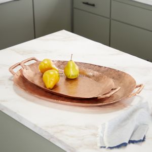 ถาดเสิร์ฟสีทองโบราณรูปทรงหรูหราและดีไซน์วินเทจเหมาะสำหรับการเสิร์ฟและแสดงเครื่องประดับ - Product Image 4