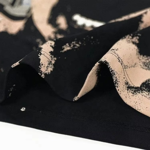 Camiseta con serigrafía de ropa de calle personalizada de alta calidad, camiseta con serigrafía de algodón recortada cuadrada 100% para hombres, lavado con ácido - Product Image 6