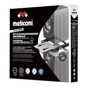 Kit de colonne de séchage BASE SPACE Torre 0935160, support en tissu gris noir foncé pour pièces de machine à laver, 60x55x8cm, installation facile - Product Image 2