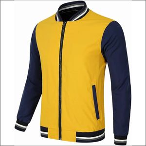 เสื้อแจ็กเก็ตทีมโรงเรียนลำลองของผู้ชายดีไซน์ใหม่ขนาดพลัสไซส์ใส่เล่นกีฬากลางแจ้งเสื้อแจ็กเก็ตสำหรับผู้ชาย - Product Image 4