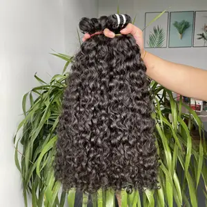 Burmese Curly Weft Hair Extensions Wholesale Long Lasting 100% Pure Raw Unprocessed Virgin Raw Human Hair Vietnamese