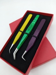 Getup brosons ขนตาปลอม90องศาสไตล์ปลาโลมามืออาชีพแหนบต่อขนตาหยักเรียบ - Product Image 2