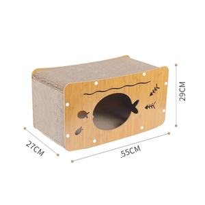 บ้านกระดาษแข็งสำหรับแมวข่วนแบบยั่งยืนทำจากกระดาษอัดการผสมผสานที่ลงตัวระหว่างความยั่งยืนและความสนุกสนาน - Product Image 6