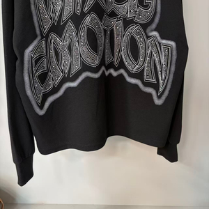 T-shirt à manches longues de haute qualité, style vintage, motif dessin animé, graffiti, diamant, nouvelle collection sportswear - Product Image 5