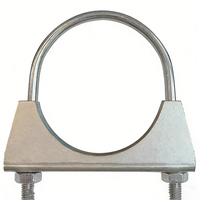 Collier de serrage en U en acier au carbone zingué pour échappement |   Compatible avec les systèmes d'échappement de voitures, camions et SUV