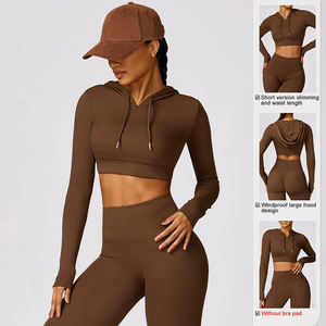 Vente en gros OEM Service respirant femmes coton polyester décontracté lavé survêtement à capuche avant pour la saison d'hiver - Product Image 5