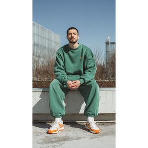 2025 último diseño chándal personalizado 420 Gsm peso pesado Puff estampado chándal Panel Flare pantalones de chándal Sudadera con capucha conjuntos hombres chándal - Product Image 4