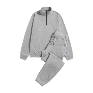 OEM Personnalisé Haute Qualité 2-en-1 Survêtements à Capuche Street Wear Style Extérieur Jogging Costumes Tissu Polaire de Coton Vierge Gaufré - Product Image 6