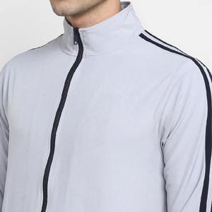 Neuestes Design Langarm-Reiß verschluss jacke Sportswear Set Gym Fitness Trainings anzug <span class=keywords><strong>2</strong></span>-teiliges Set für Herren Baumwolle Slim-Fit Herren - Product Image 2