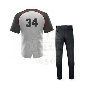 Uniforme de Béisbol Personalizable para Adultos, Ropa Deportiva Cómoda, Mangas Cortas, Transpirable, de Secado Rápido, 100% Poliéster, Estampado - Product Image 6
